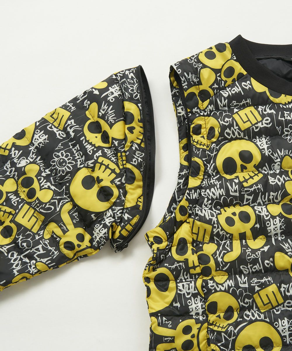 ラウドマウス メンズ 2wayハイブリッドダウンブルゾン Animal Skulls/アニマルスカルズ / 袖取り外し可能