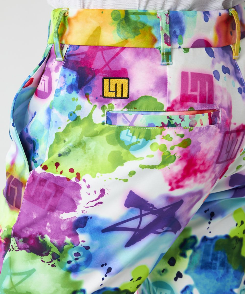 ラウドマウス メンズ ストレッチツイル 柄パンツ Splash Neon/スプラッシュネオン