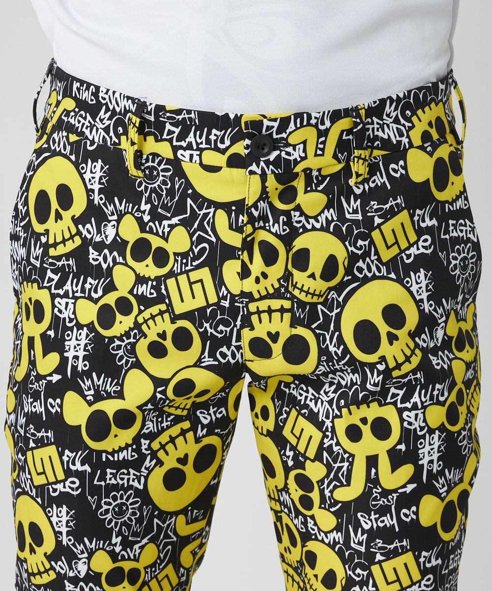 ラウドマウス メンズ ストレッチツイル 柄パンツ Animal Skulls/アニマルスカルズ