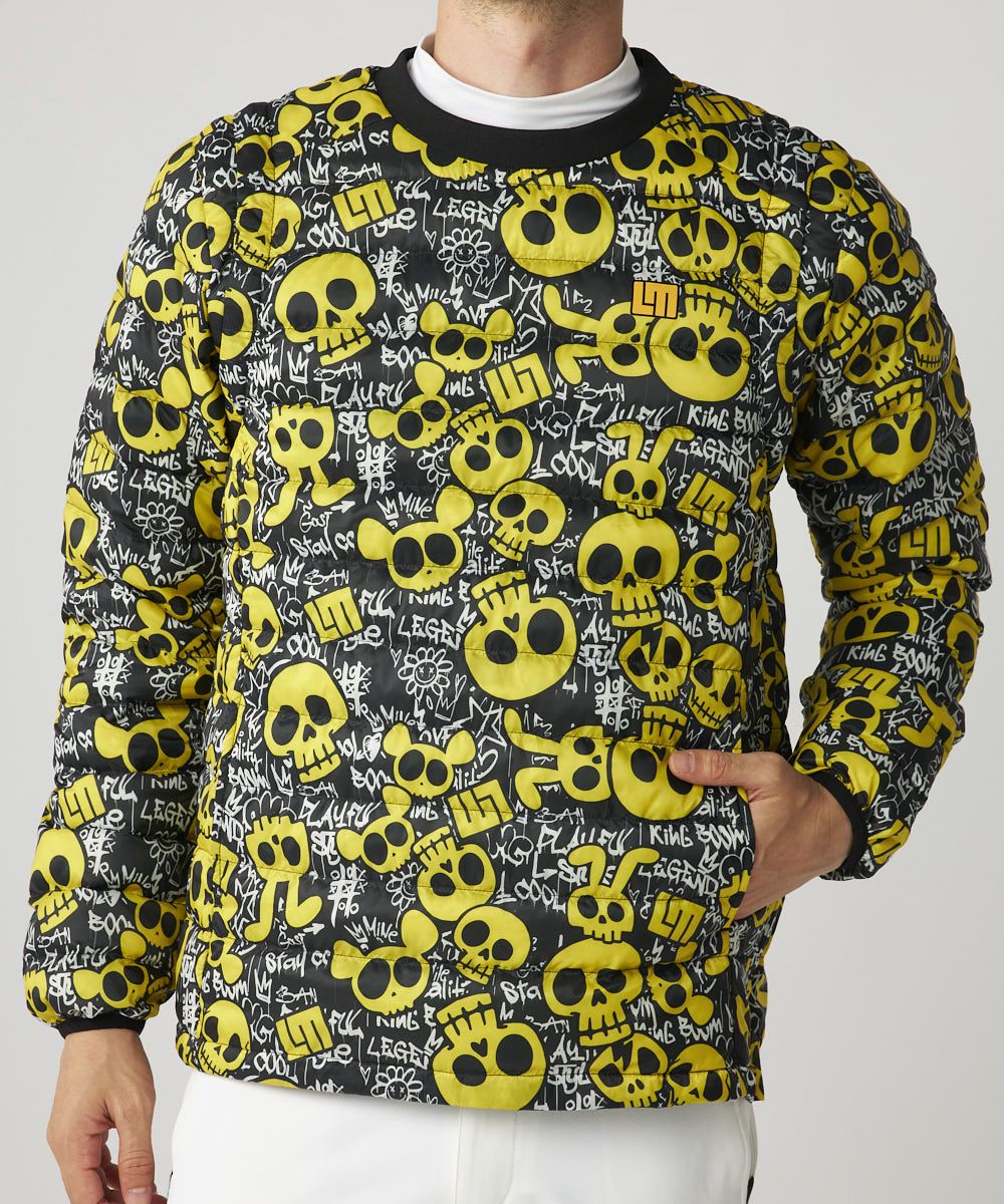 ラウドマウス　メンズ 2wayハイブリッドダウンブルゾン Animal Skulls/アニマルスカルズ / 袖取り外し可能