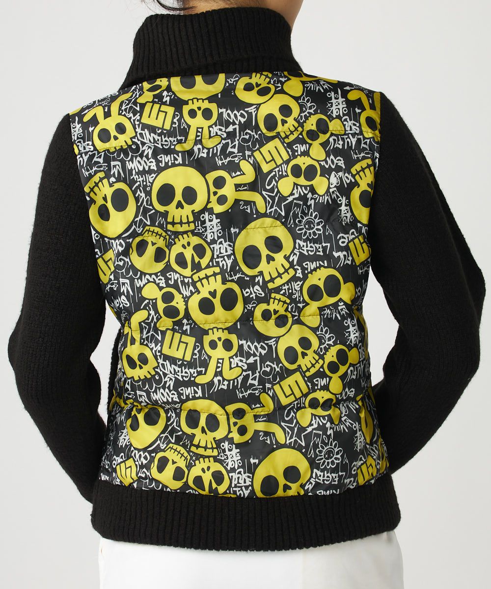 ラウドマウス　レディース マットタフタ 柄ダウン×ニットブルゾン Animal Skulls/アニマルスカルズ