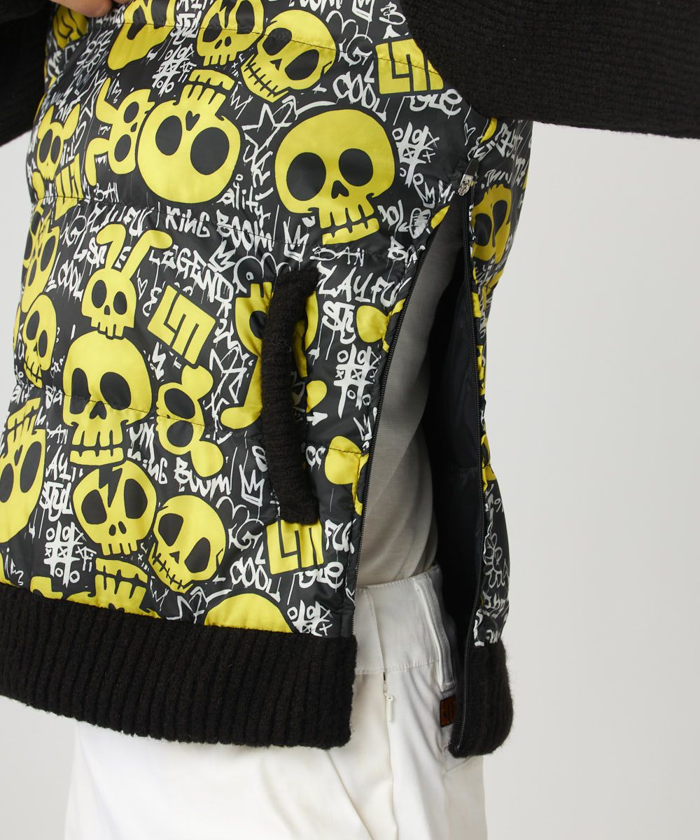 ラウドマウス　レディース マットタフタ 柄ダウン×ニットブルゾン Animal Skulls/アニマルスカルズ