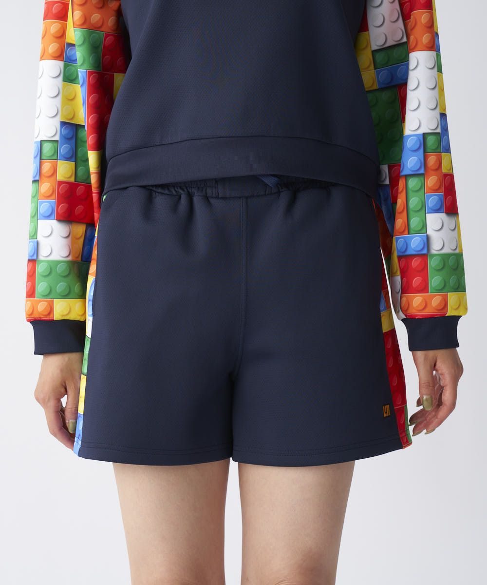 775353-997 ラウドマウス　レディース ダンボールニットショートパンツ ネイビー/Block Rush/ブロックラッシュ