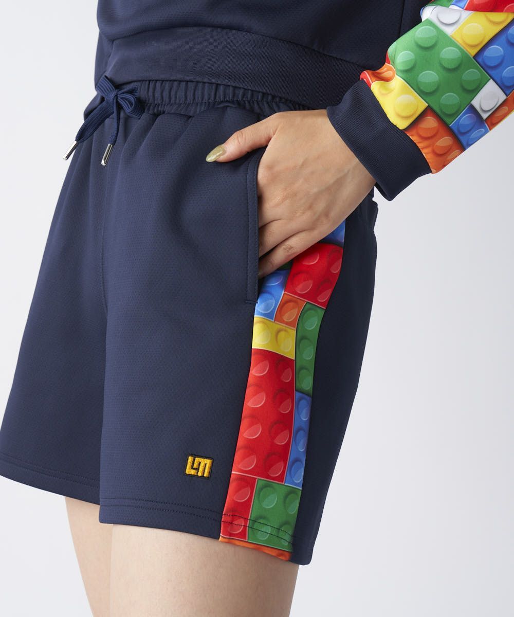775353-997 ラウドマウス　レディース ダンボールニットショートパンツ ネイビー/Block Rush/ブロックラッシュ