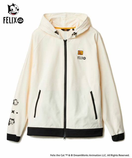 775410-999 メンズ LOUDMOUTH×FELIX コラボ 裏起毛ブルゾン ホワイト