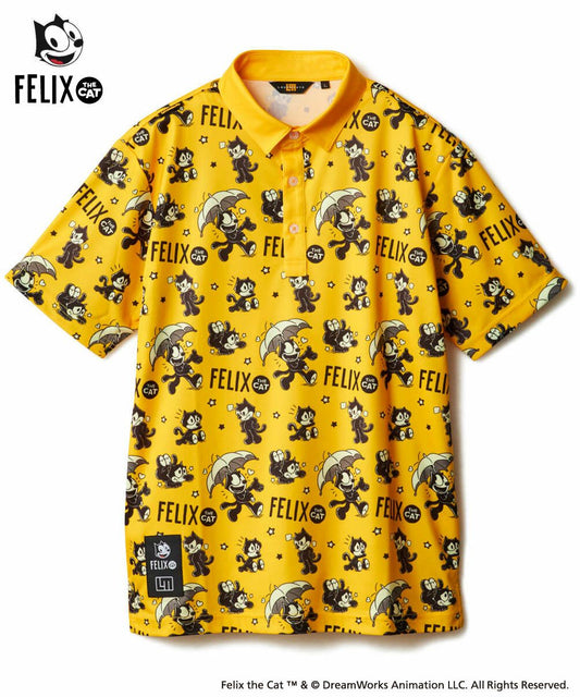 775610-987 ラウドマウス メンズ LOUDMOUTH×FELIX コラボ柄半袖シャツ オレンジ