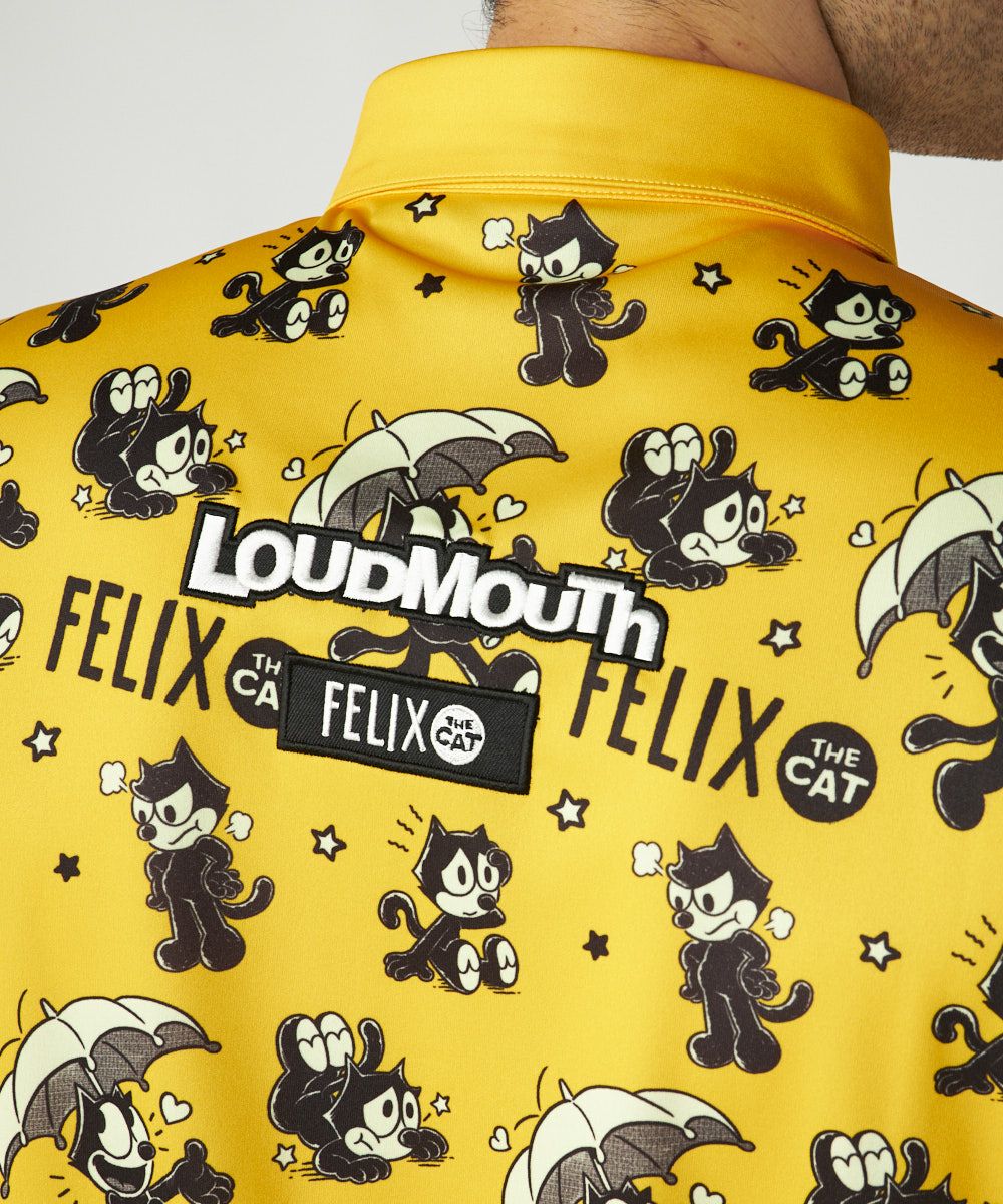 775610-987 ラウドマウス メンズ LOUDMOUTH×FELIX コラボ柄半袖シャツ オレンジ