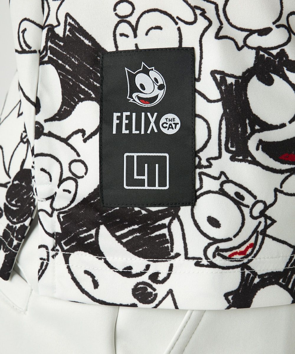 775610-999 ラウドマウス メンズ LOUDMOUTH×FELIX コラボ柄半袖シャツ ホワイト