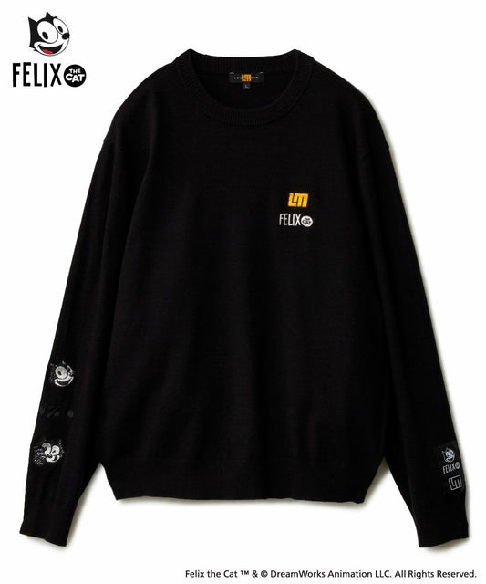 775710-998 ラウドマウス メンズ LOUDMOUTH×FELIX コラボ 軽量ニット ブラック