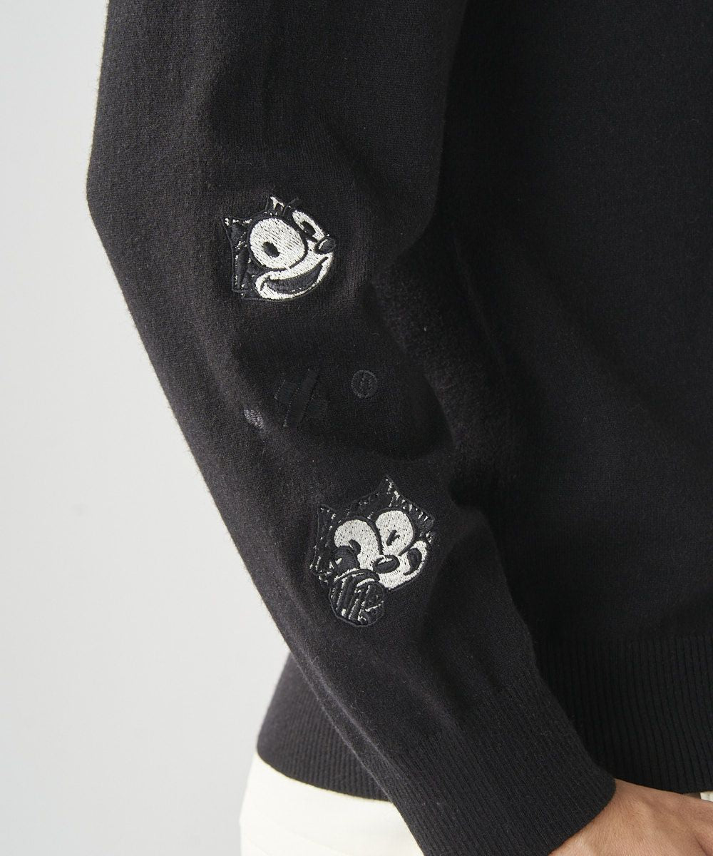 775710-998 ラウドマウス メンズ LOUDMOUTH×FELIX コラボ 軽量ニット ブラック