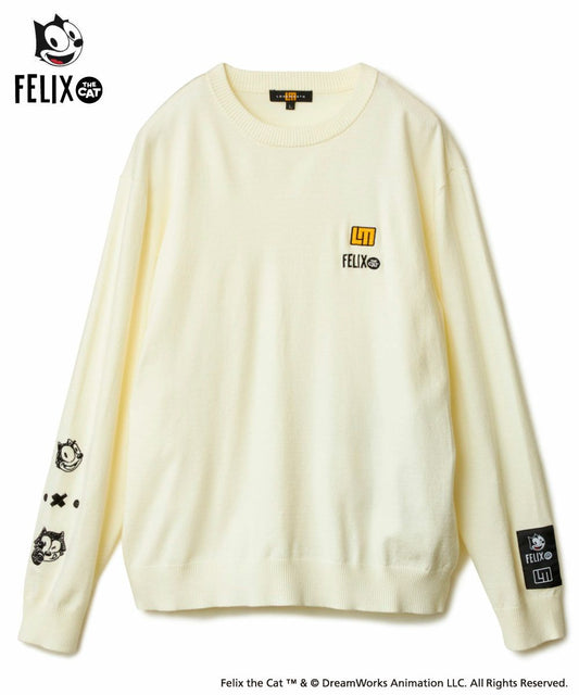 775710-999 ラウドマウス メンズ LOUDMOUTH×FELIX コラボ 軽量ニット ホワイト