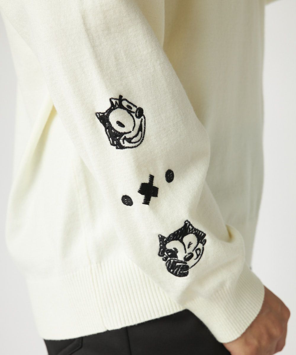 775710-999 ラウドマウス メンズ LOUDMOUTH×FELIX コラボ 軽量ニット ホワイト