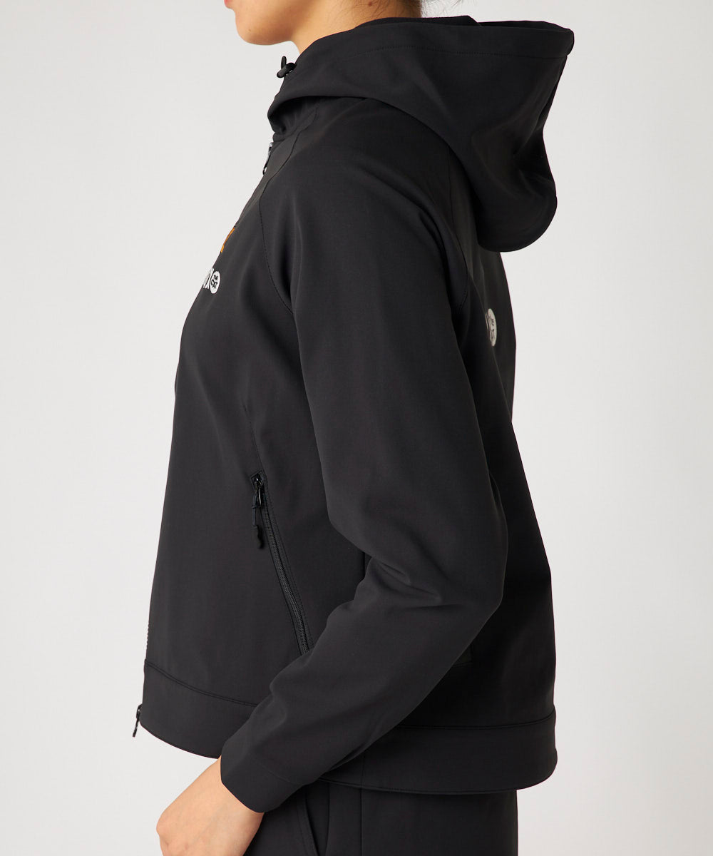 775260-998 レディース LOUDMOUTH×FELIX コラボ 裏起毛ブルゾン ブラック