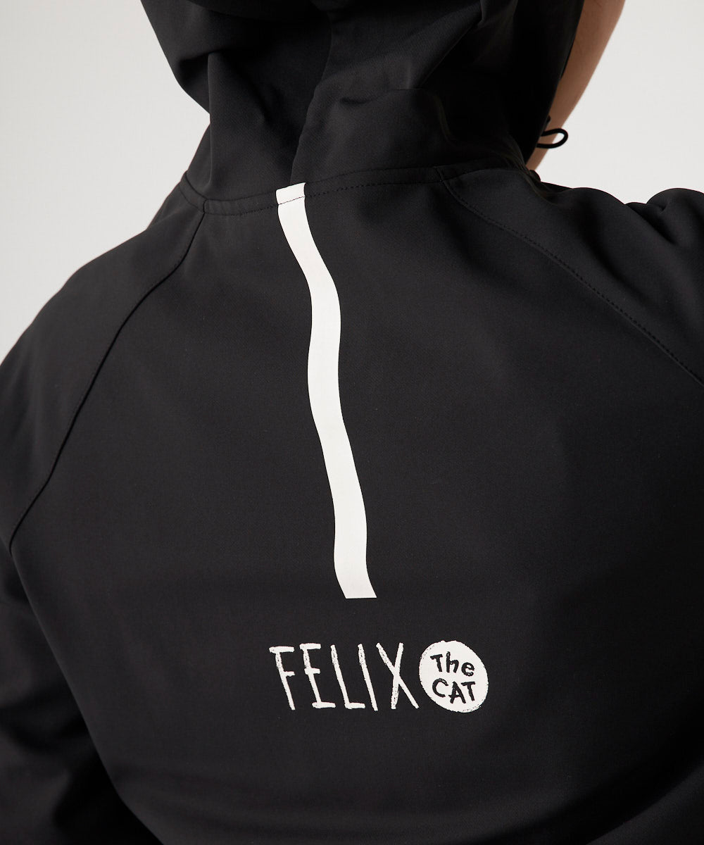 775260-998 レディース LOUDMOUTH×FELIX コラボ 裏起毛ブルゾン ブラック