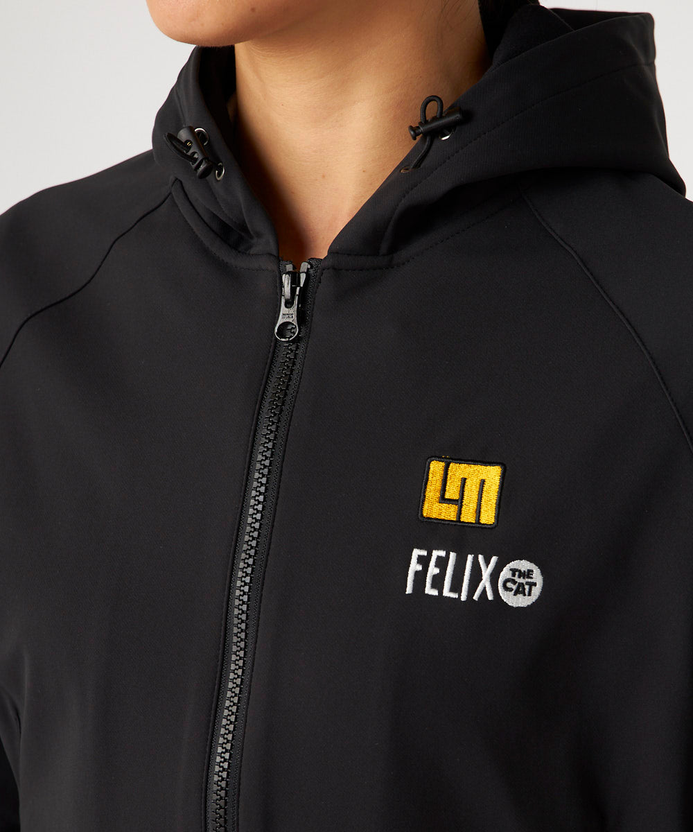 775260-998 レディース LOUDMOUTH×FELIX コラボ 裏起毛ブルゾン ブラック