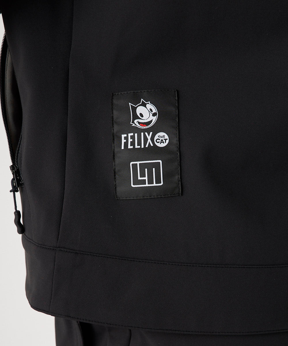 775260-998 レディース LOUDMOUTH×FELIX コラボ 裏起毛ブルゾン ブラック