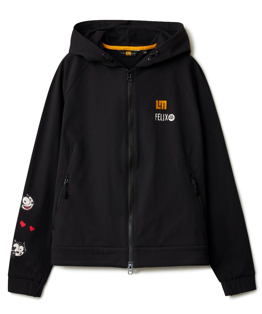 775260-998 レディース LOUDMOUTH×FELIX コラボ 裏起毛ブルゾン ブラック
