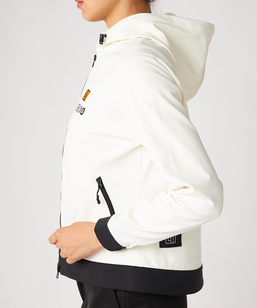 775260-999 レディース LOUDMOUTH×FELIX コラボ 裏起毛ブルゾン ホワイト