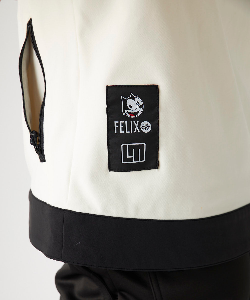 775260-999 レディース LOUDMOUTH×FELIX コラボ 裏起毛ブルゾン ホワイト