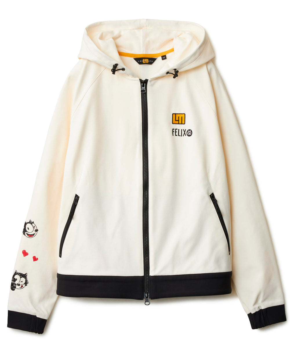 775260-999 レディース LOUDMOUTH×FELIX コラボ 裏起毛ブルゾン ホワイト