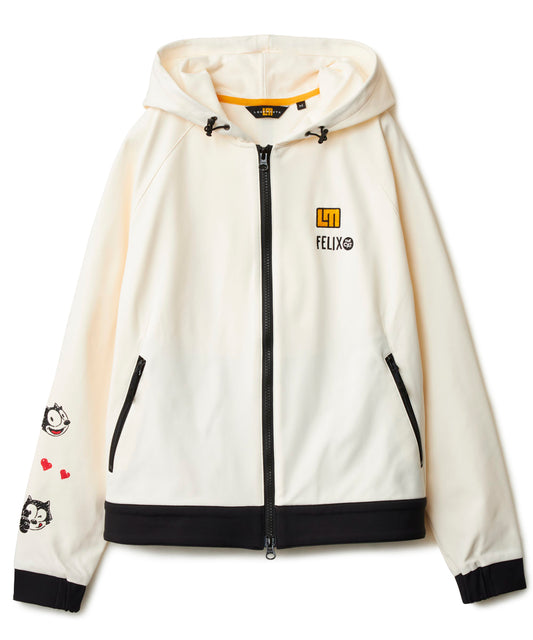 775260-999 レディース LOUDMOUTH×FELIX コラボ 裏起毛ブルゾン ホワイト