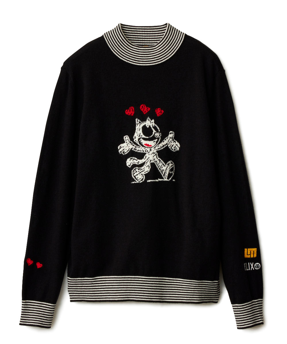 775760-998  ラウドマウス レディース LOUDMOUTH×FELIX コラボ 軽量ニット ブラック
