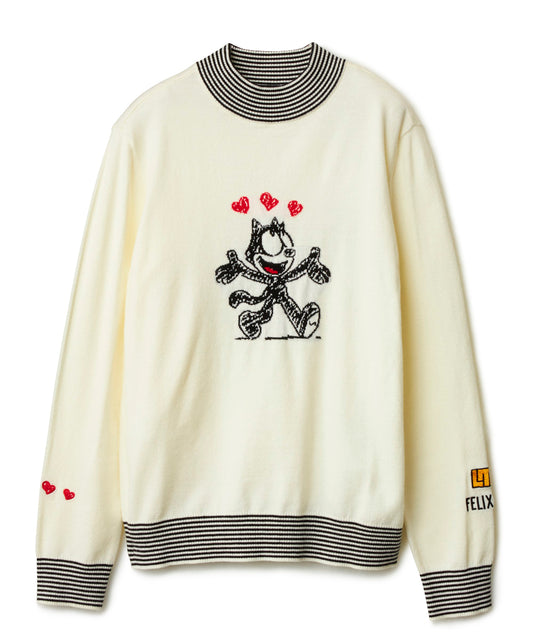 775760-999  ラウドマウス レディース LOUDMOUTH×FELIX コラボ 軽量ニット ホワイト